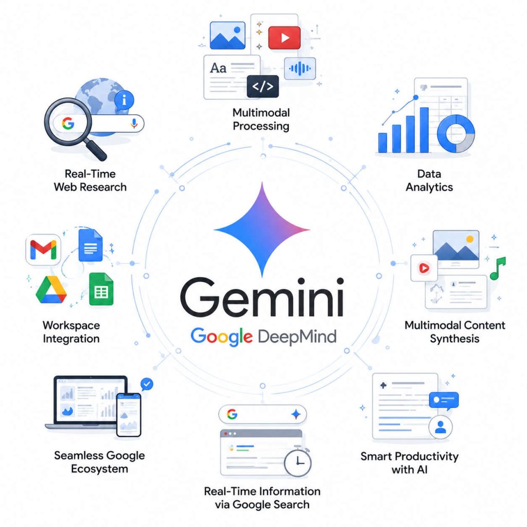 Google Gemini AI model with voice and multimodal features