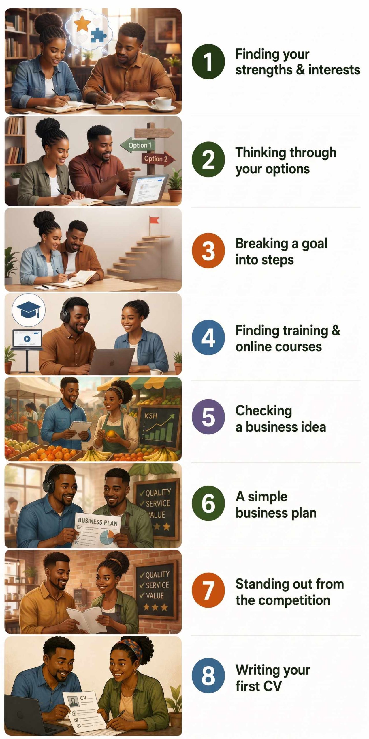 Ready-to-use AI prompts for finding a career path in Kenya