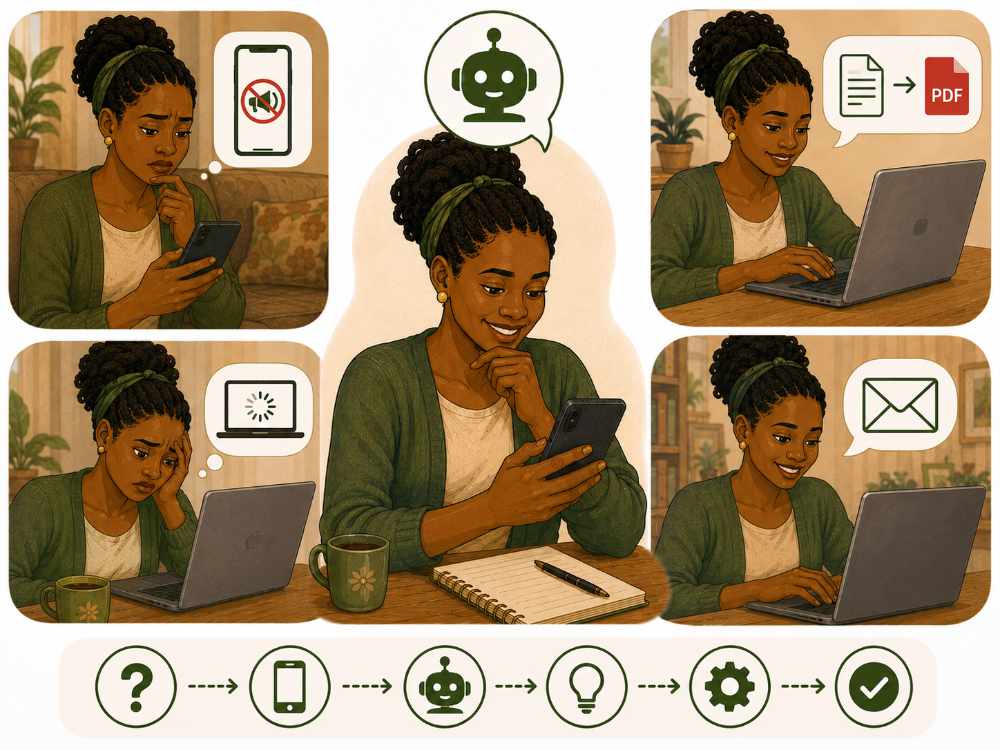 AI answering everyday phone and computer questions