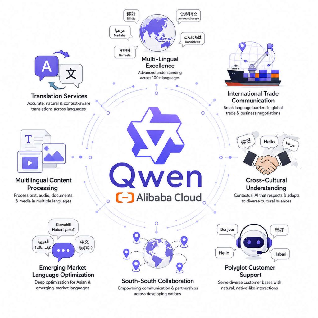 Qwen AI model by Alibaba for multilingual tasks